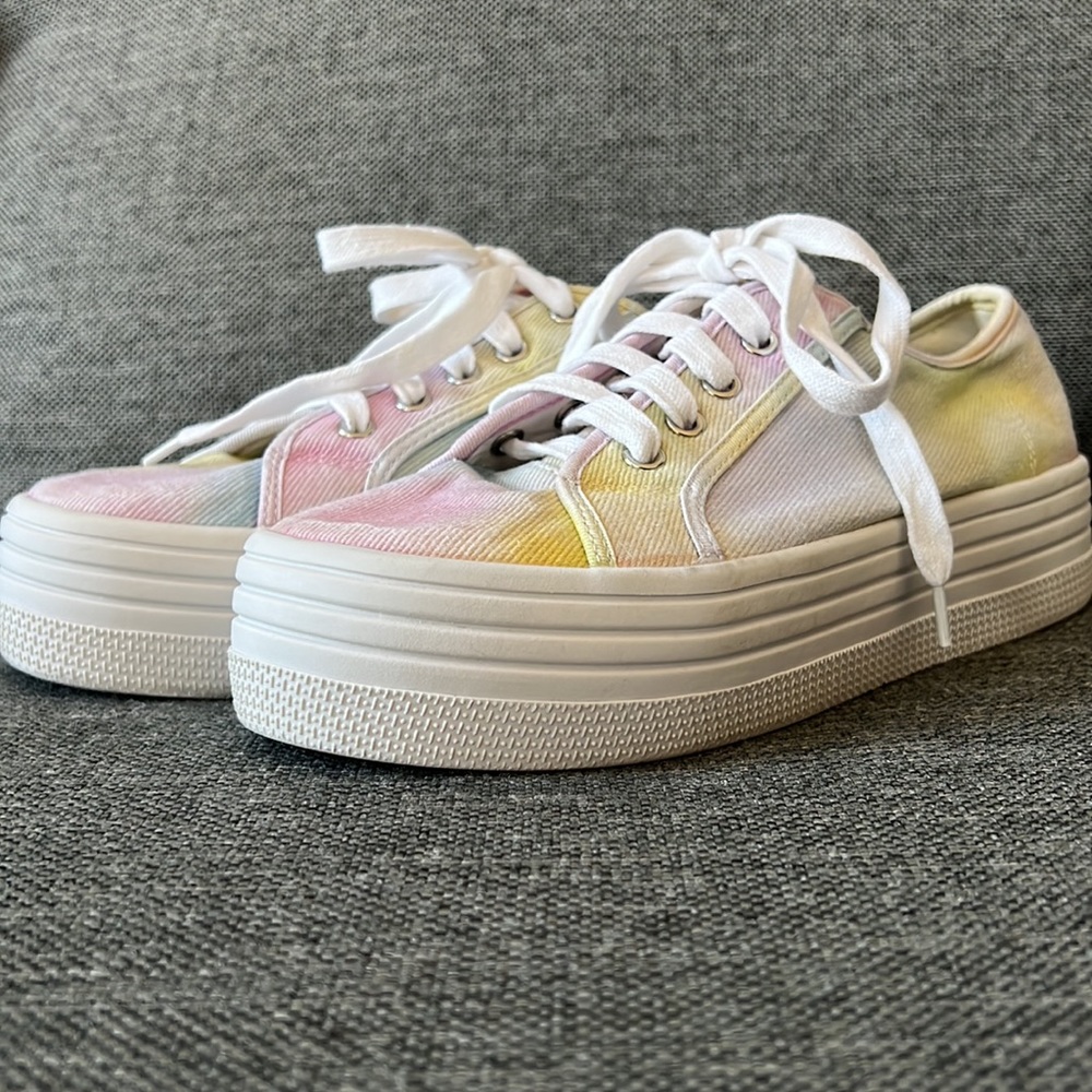 Steve Madden multi colored platform shoes 9.5M - Picture 2 of 12